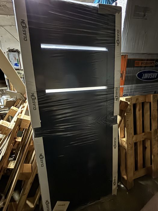 Drzwi łazienkokowe lewe 80 cm DĄB CZARNY CLASSEN + belka g. + baza