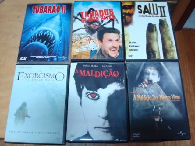 lote 18 dvds terror originais, etc