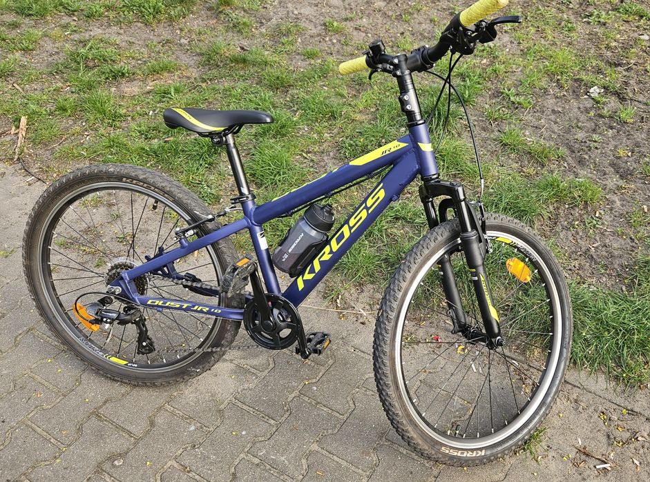 Rower Kross Dust Jr kolor śliwkowo - limonkowy