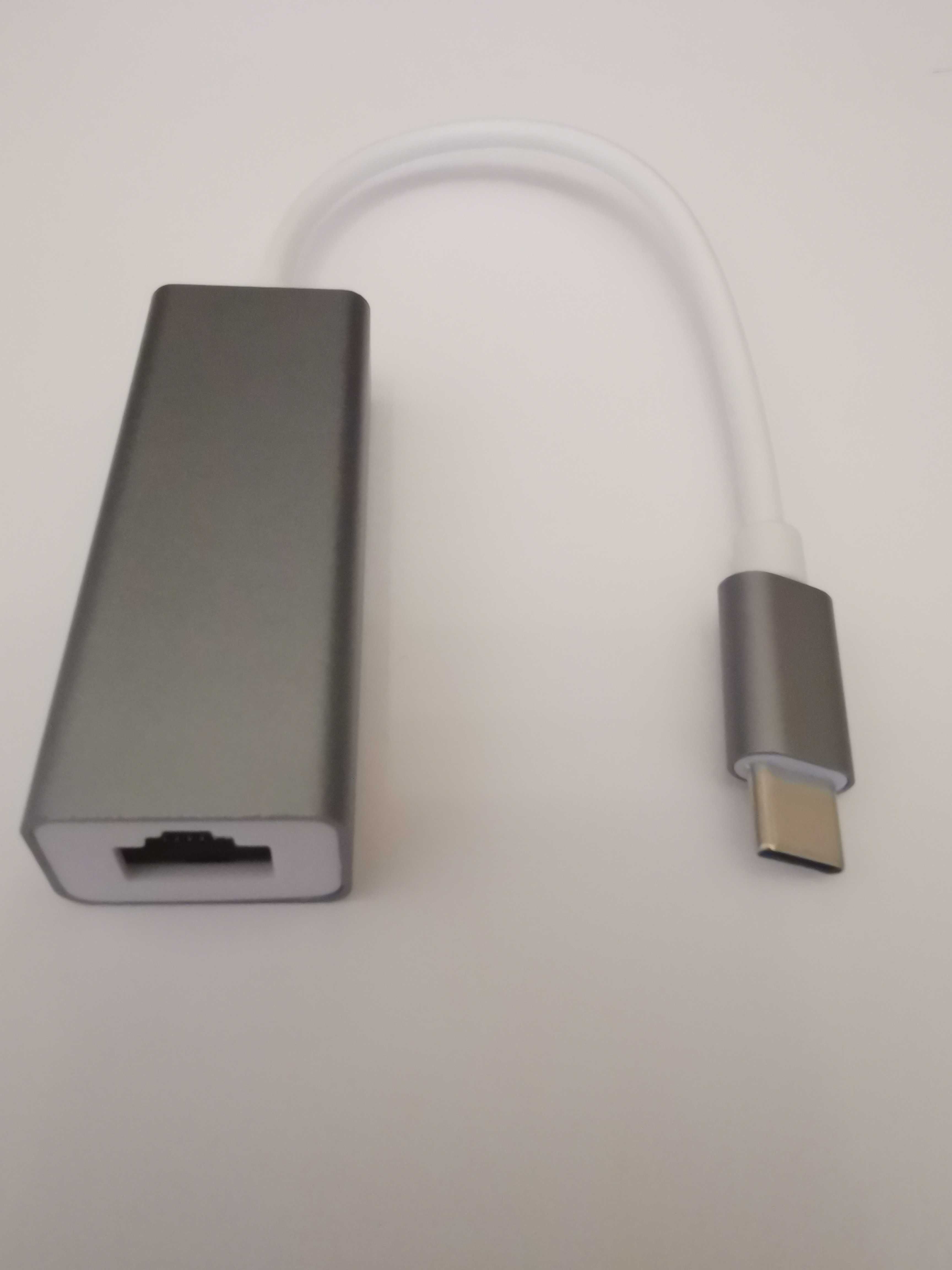 *PORTES GRATUITOS* Adaptador USB-C para Ethernet RJ45 100 Mbps *NOVO*