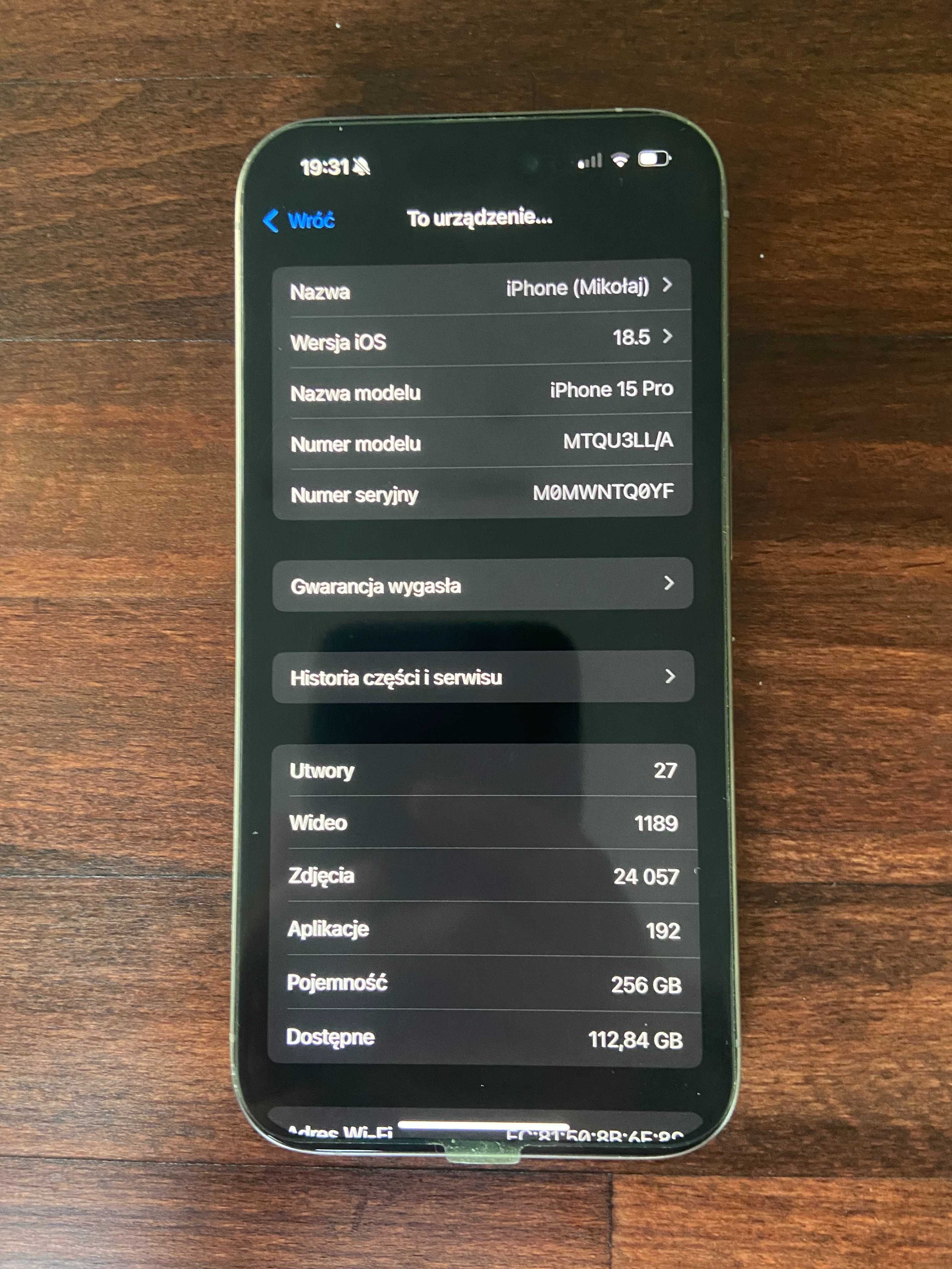 iPhone 15 Pro 256GB - Stan Idealny, Naturalny Tytan