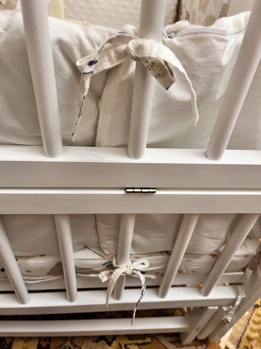 Дитяче ліжечко+ матрасик+ комплект