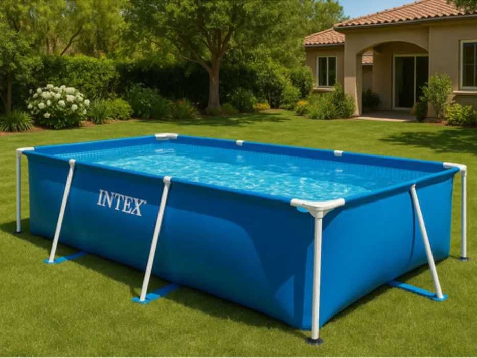 DARMOWA DOSTAWA‼️ Intex Basen Prostokątny Ze Stelażem Ogrodowy 300x200