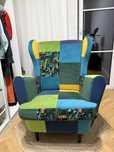 Fotel uszak patchwork