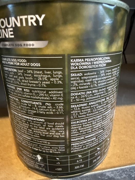 Karma dla psów John Dog country line  beef & pork