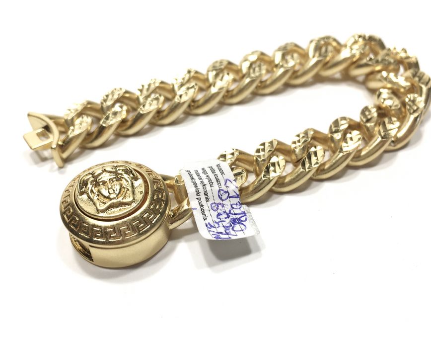 Złota damska bransoleta VERSACE•bita próba 750•pozłacana 18K