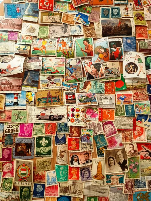 Znaczki pocztowe CAŁY ŚWIAT 100szt + 10szt GRATIS