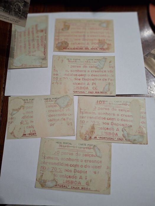 7 Postais antigos CEP grande guerra Portugal promocionais