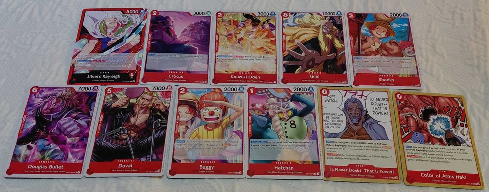 lote de 283 cartas one piece tg op12