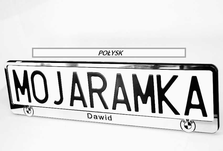 Ramka METAL do tablicy rejestracyjnej DODAJ NAPIS! na pod rejestracje