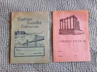 2 cadernos escolares portugueses vintage.