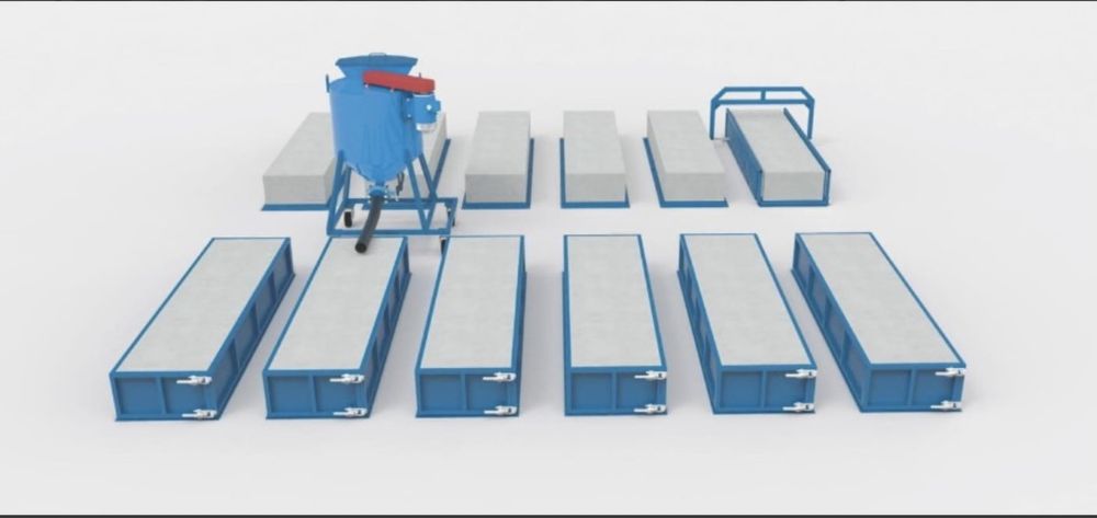 Линия для производства газобитоных блоков все в сборе