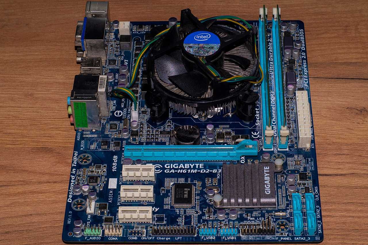 ‼️Комплект Gigabyte GA-H61M-D2-B3/Core i3 2100 3.1 GHz/8 Gb DDR3 1600