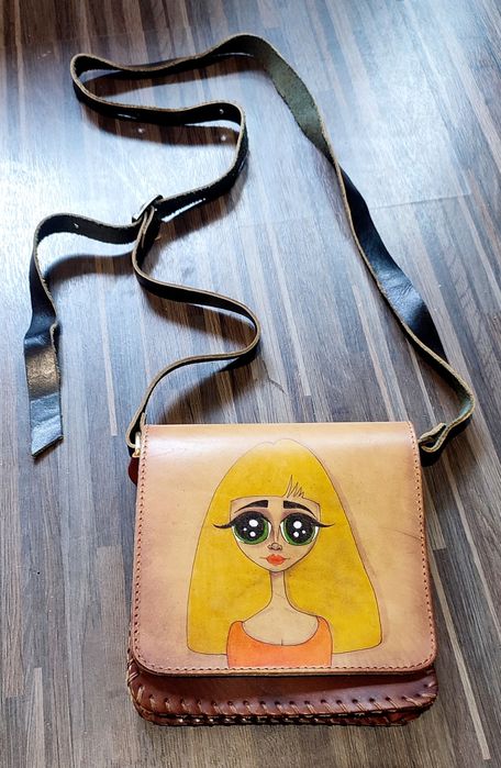 сумка шкіряна, хенд мейд, kunta design