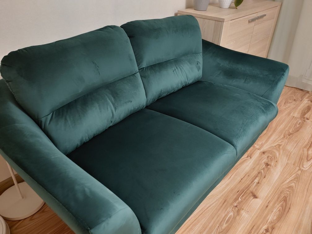 Piękna stylowa Sofa kanapa. Jak nowa. Tkanina Velur, plamoodporna.