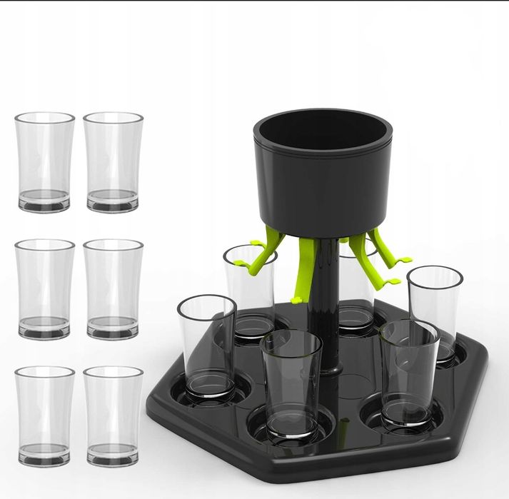 DOZOWNIK do WÓDKI I Uchwytem Dystrybutor  DO SHOTÓW 6 kubków