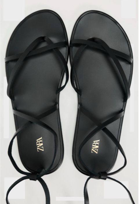 Стильні сандалі Zara з натуральної шкіри