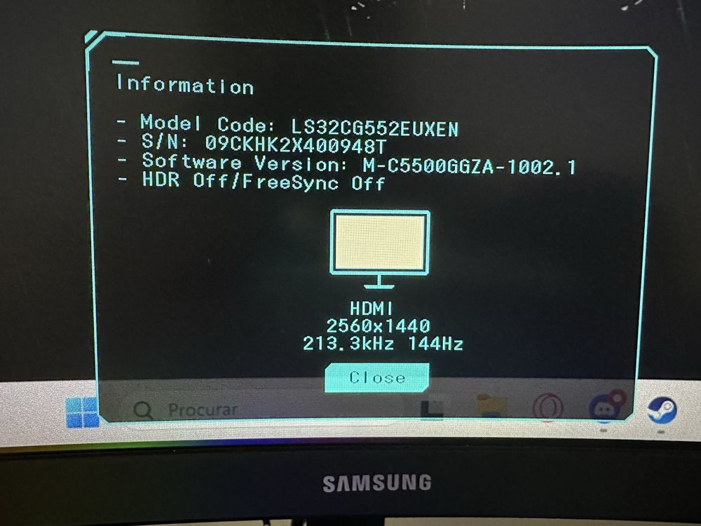 Samsung Odyssey G5 32” 144Hz 1440p
