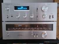 Wieża Pioneer Blue Line wzmacniacz SA 508,tuner TX-608L,szafka,kolumny