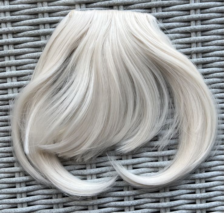 Premium Ultra włosy doczepiane, platynowy blond, grzywka upiększająca