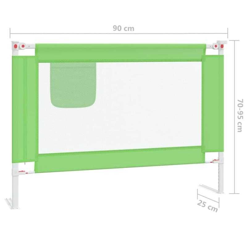 Barra de Segurança para Cama Infantil – 90x25 cm – Verde