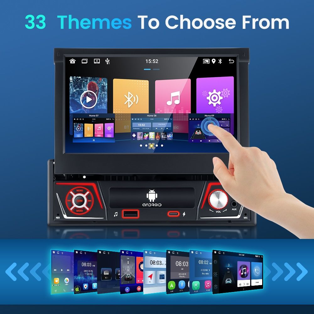 Radio Nawigacja 1din  Android 2/32GB Carplay Androidauto