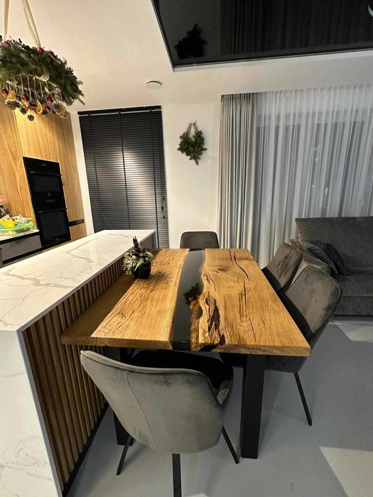 Stół dębowy potok żywicy pod wymiar Producent Stolarz 320cm
