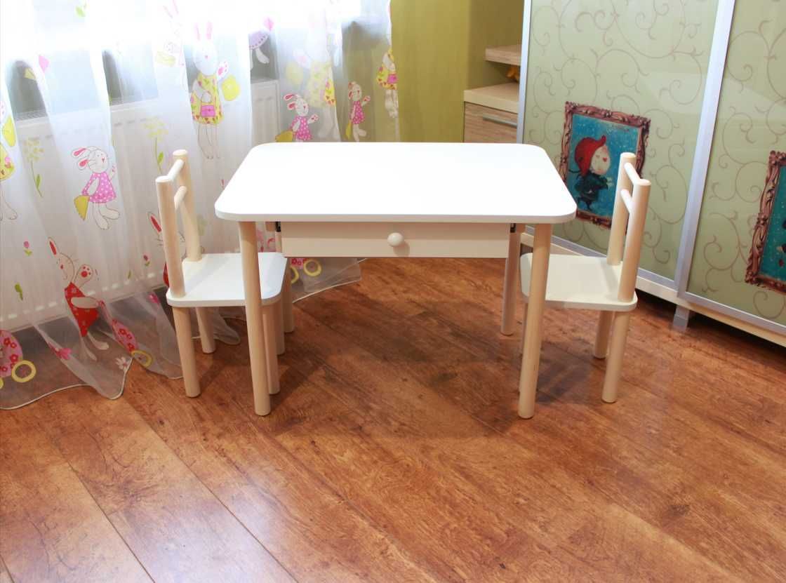Стол стульчик деревянный детский для сада столик новый с ящиком