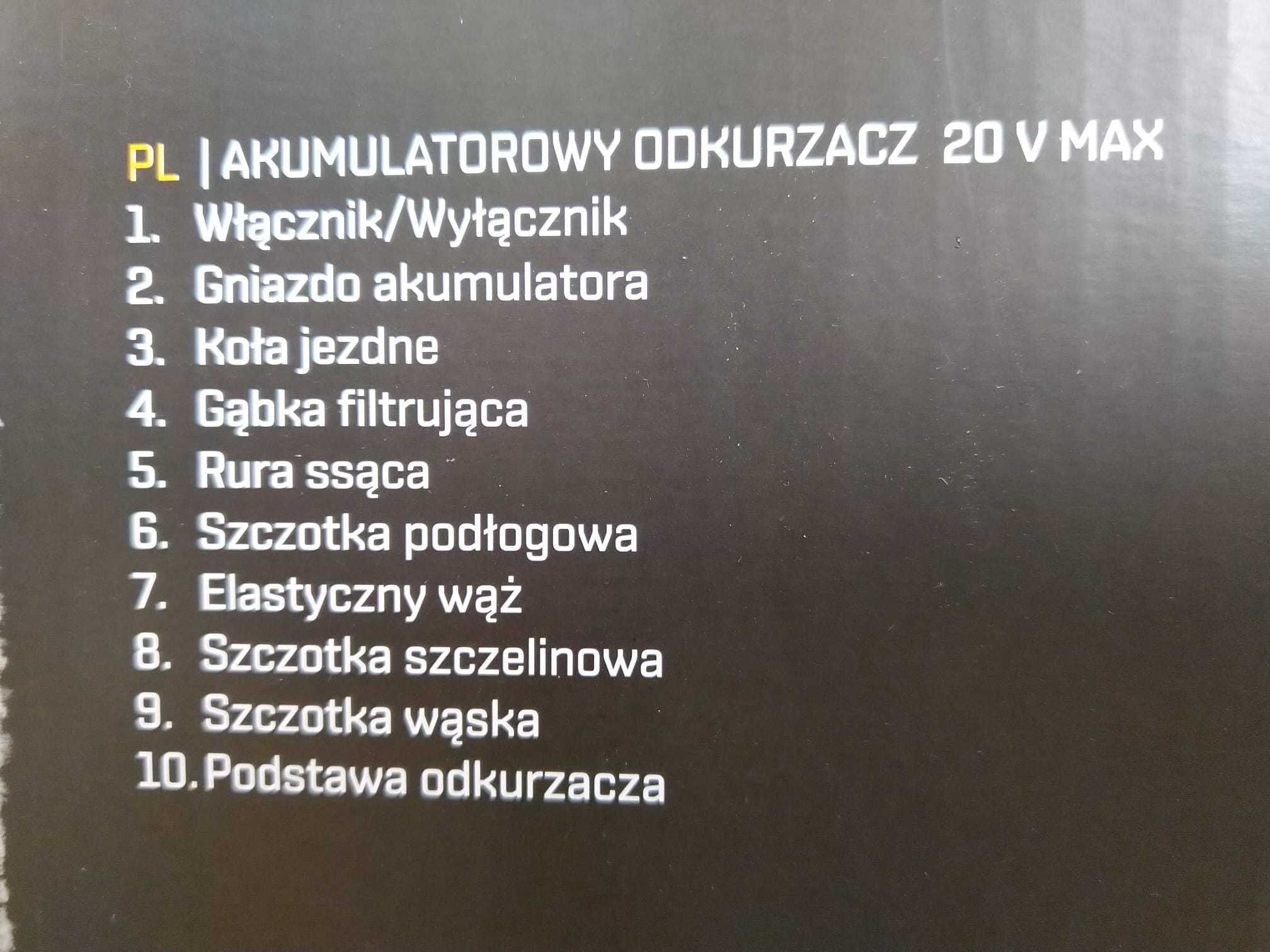 NAJTANIEJ Odkurzacz Akumulatorowy 20L Warsztatowy Przemysłowy 20 V Max