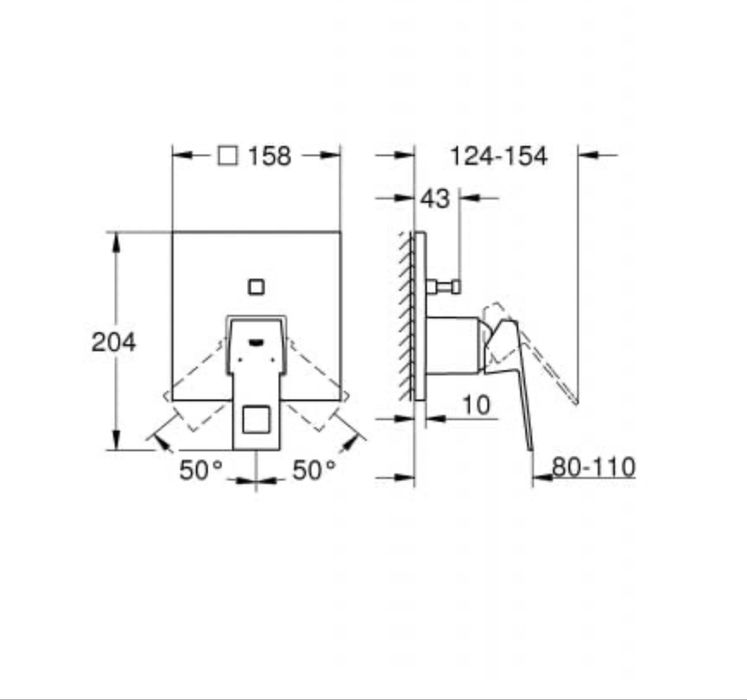 GROHE Eurocube bateria