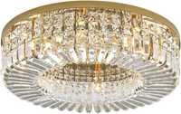 Lampa sufitowa LED Modern Dimmable Crystal Ceiling Light Golden