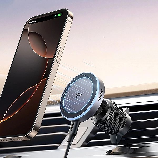 Uchwyt z ładowarką bezprzewodową Ugreen W708 z MagSafe, Qi2, na kratkę