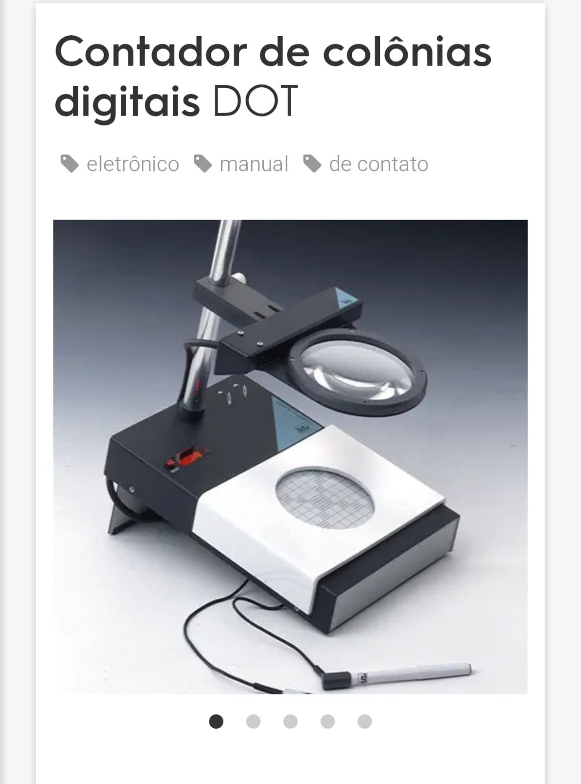 Contador de Colónias Digitais