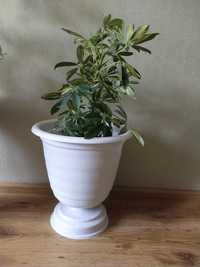 Кашпо для цветов ваза напольная белая