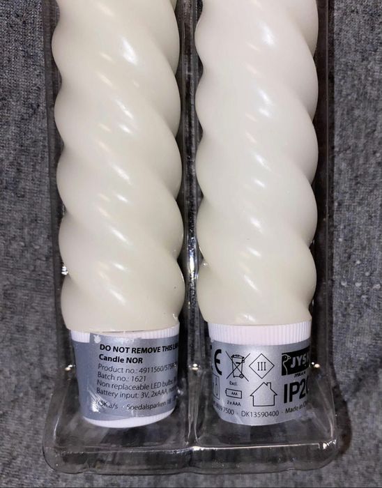 sŚwiece Jysk 2 szt w zestawie bisle