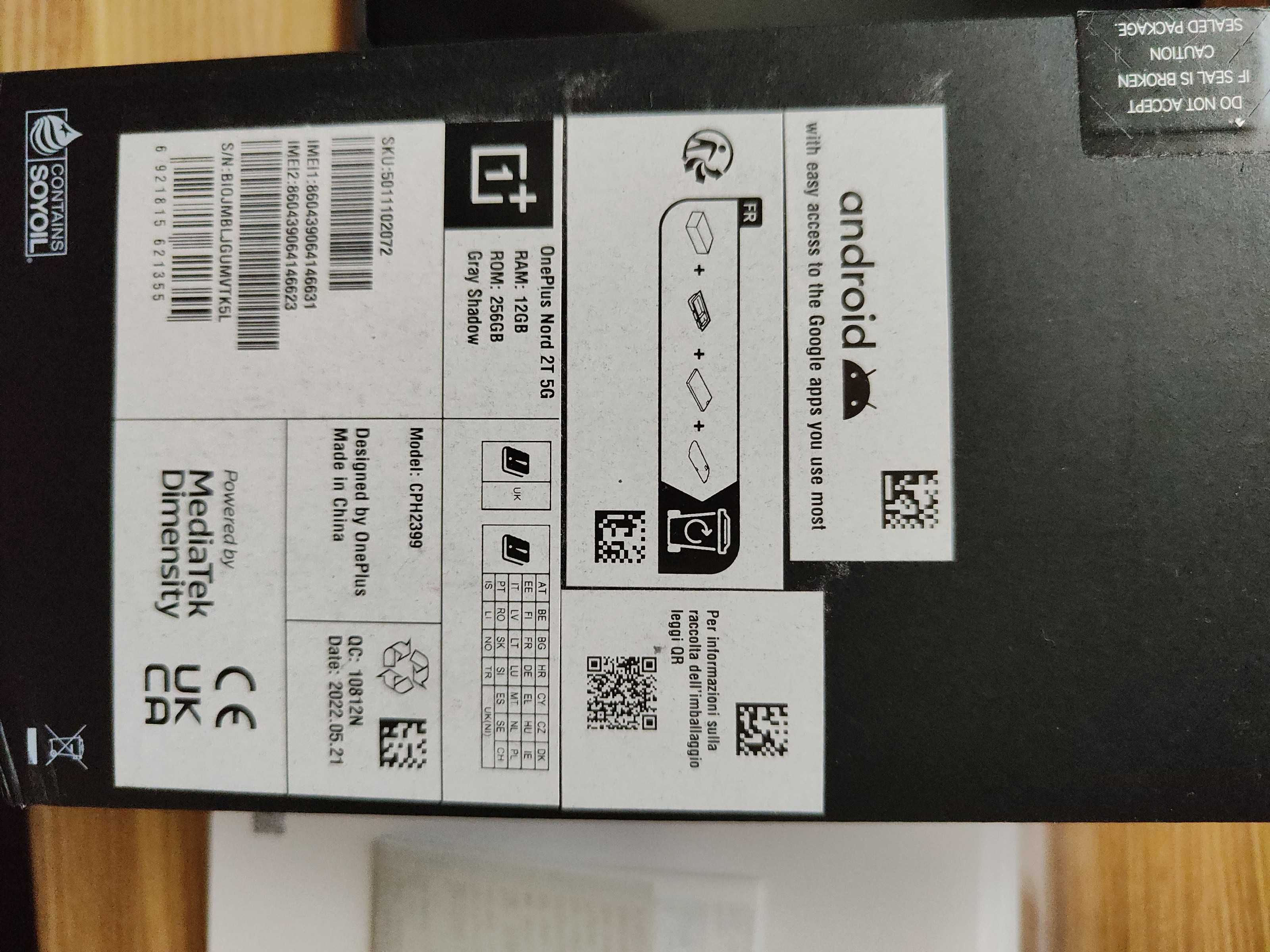 Смартфон OnePlus Nord 2T 5G 12/256G Gray Shadow Global оригінал
