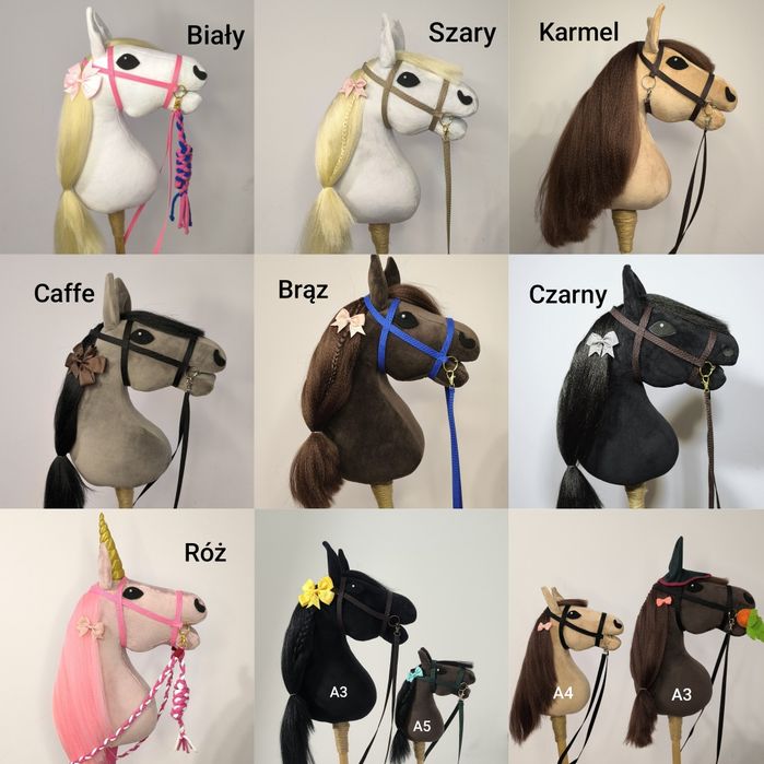Hobby Horse A3 A4 A5 na zamówienie, grzywa syntetyczna!