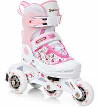 Rolki Regulowane 3w1 RAVEN Laguna White/Pink 26-29 Kauczuk