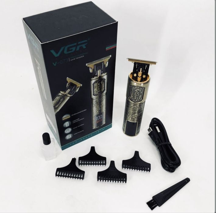 Бездротовий триммер VGR V-073 для волосся й бороди, топ якість PRO MAX