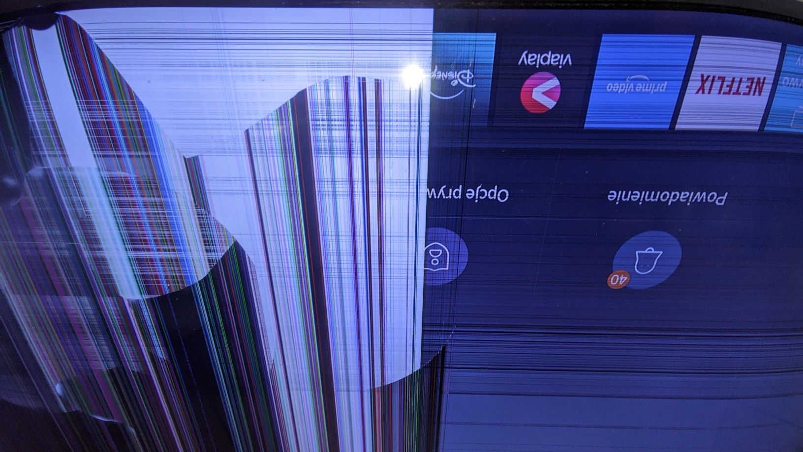 samsung ue43tu7102k uszkodzony na części płyta zasilacz taśmy ledy