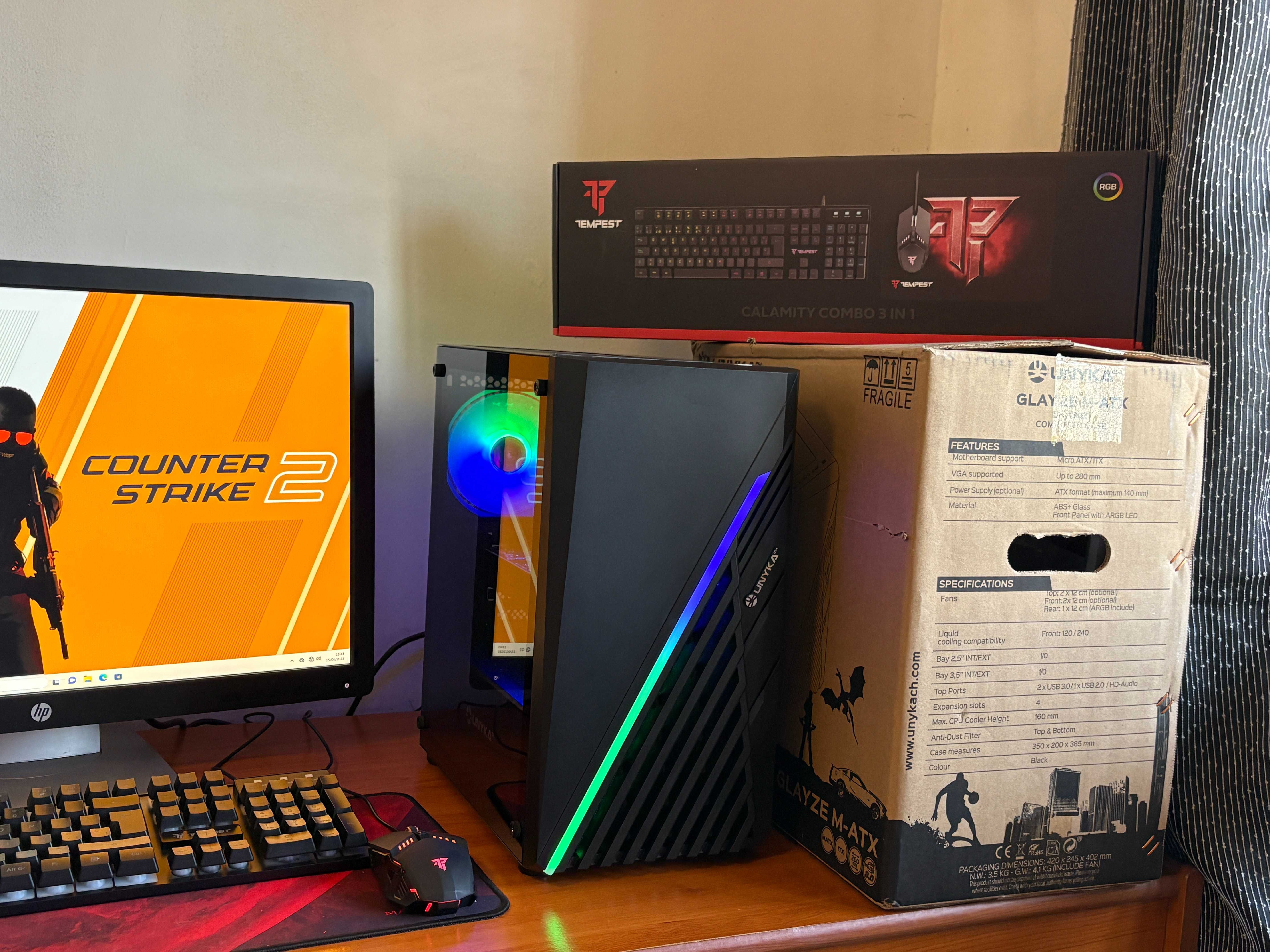 PC/Gaming i7/Nvidia GTX 1050Ti /SSD 512/Ram 32Gb /Monitor 24"