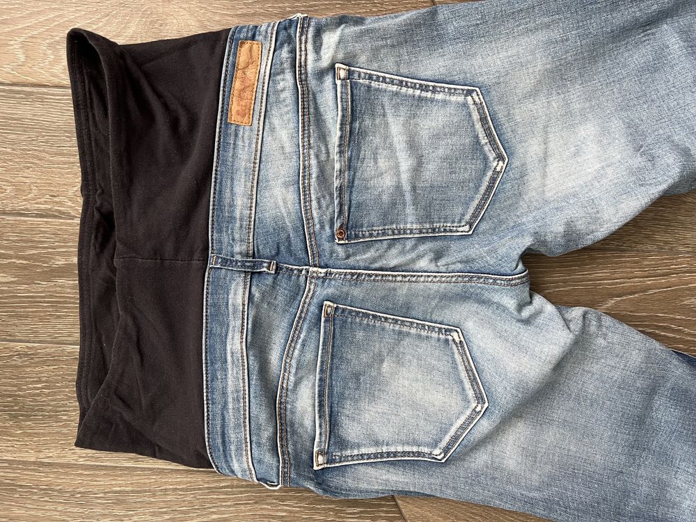 Spodnie ciążowe wysoki stan materiałowy jeansy 38 M H&M