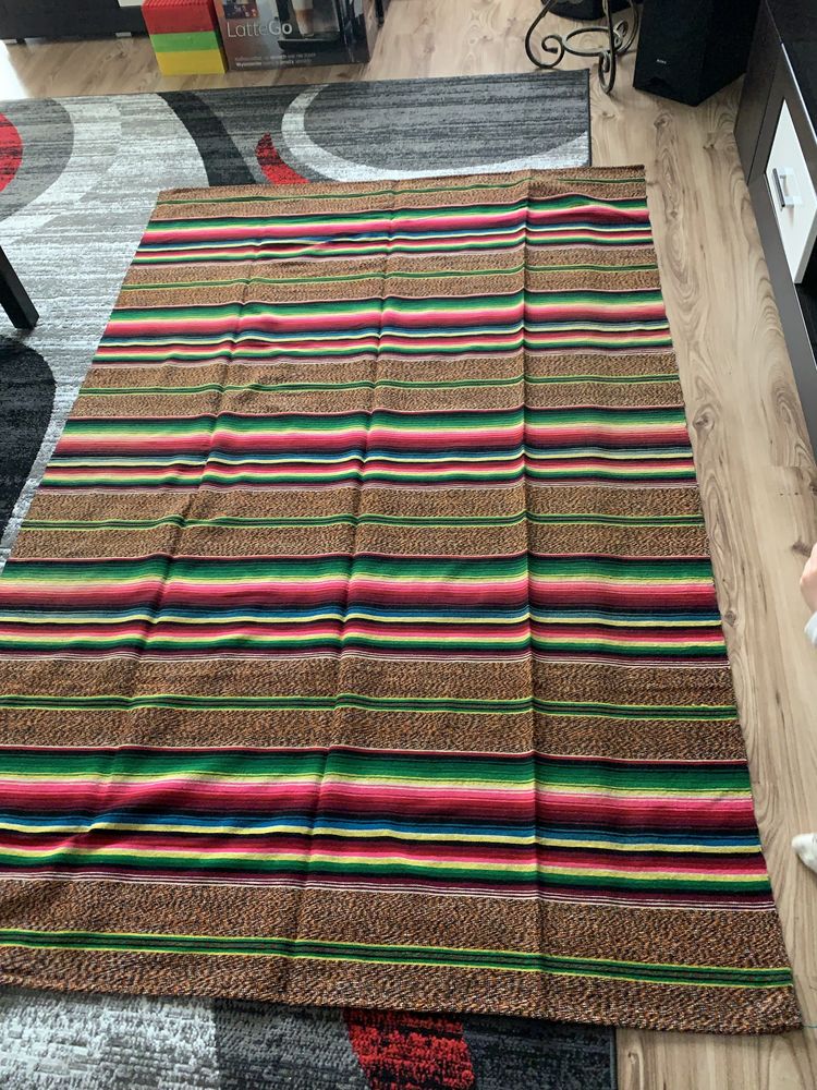 Kilim, narzuta, PRL, piekne kolory