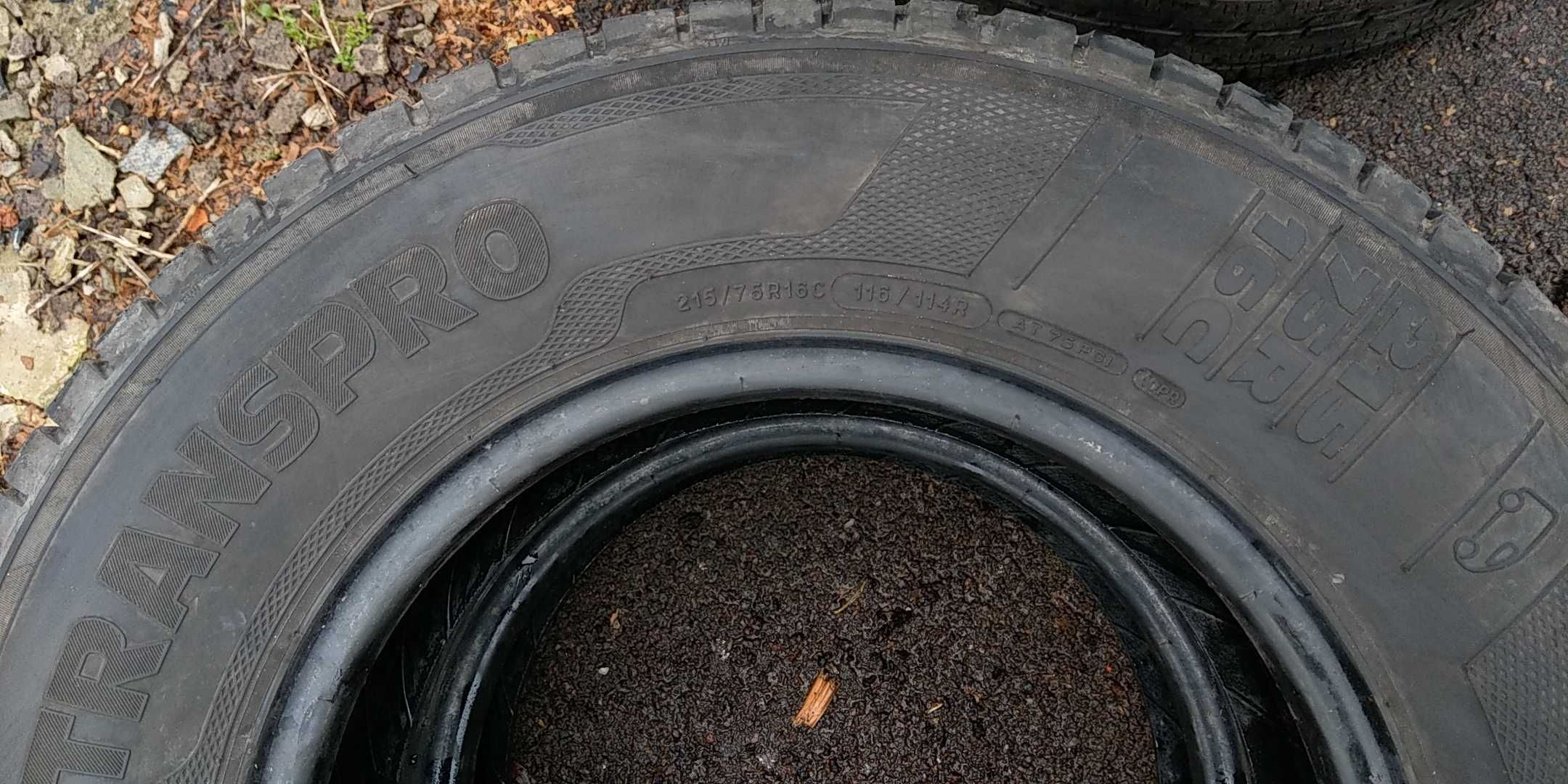 Шини літні KLEBER TRANSPRO 215/75 R16c с 5.3mm колеса б у покришки