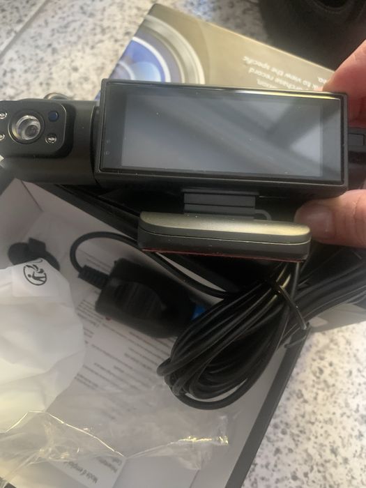 Camara dupla para carro frontal e interna com cartao de memoria 64gb
