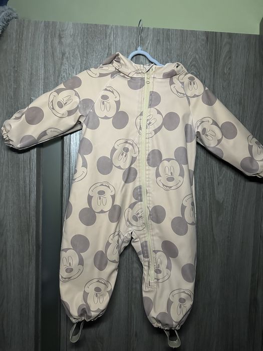 Демісезонний водонепронекний дитячий комбінезон Мікі sinsay 68/74
