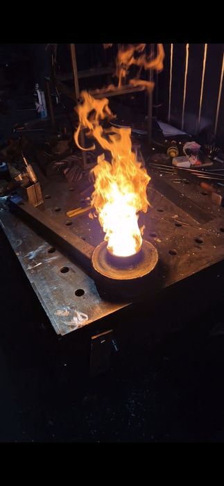 Горелка на отработке для буржуйки булерьяна опалення