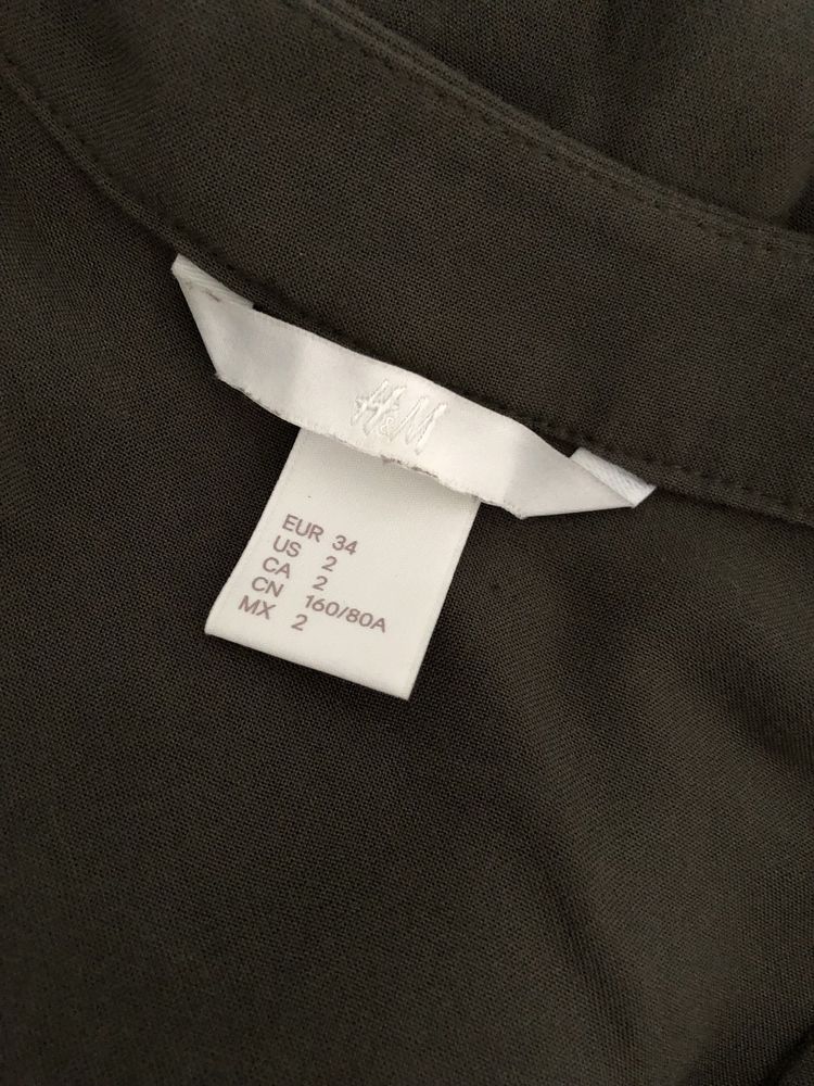 Khaki sukienka basic H&M