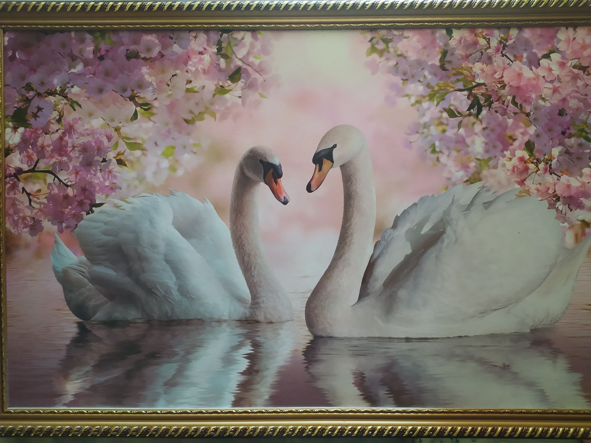Картина з лебедями