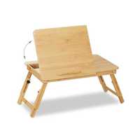 Regulowany stolik pod laptopa z bambusa